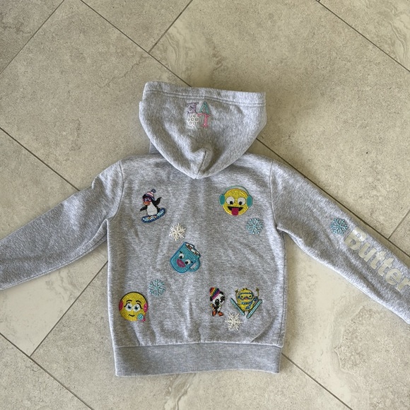 BUTTER
Winter Emoji Burnout Fleece Zip Hoodie - Picture 7 of 12